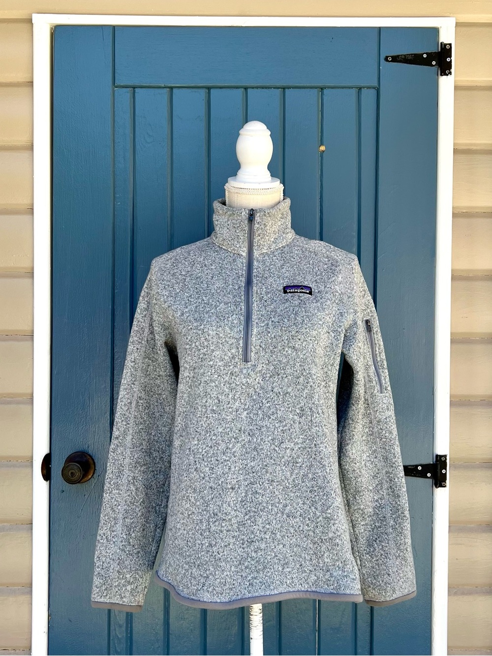 Patagonia Heather Gray Quarter-Zip Fleece Pullover women’s Size Medium